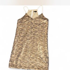 Verty Gold Sequin Mini Dress